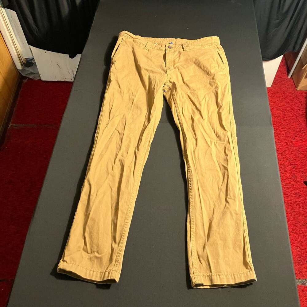 George Slim Pants Size 34x30 Khaki Chinos